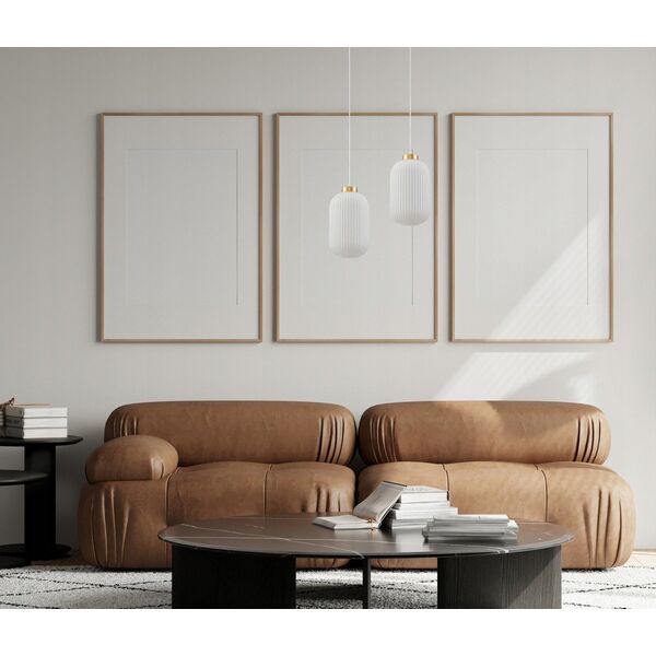 Italux Lindo PND-52636-1-GD κρεμαστό φωτιστικό 1x40W E27 λευκό/χρυσό