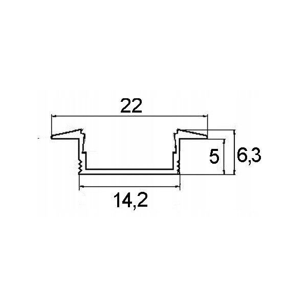 LVT Masterled 0454 προφίλ LED 2m μαύρο