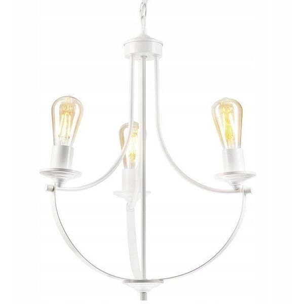 Lamkur Gina 45832 κρεμαστό φωτιστικό 3x60W E27 λευκό