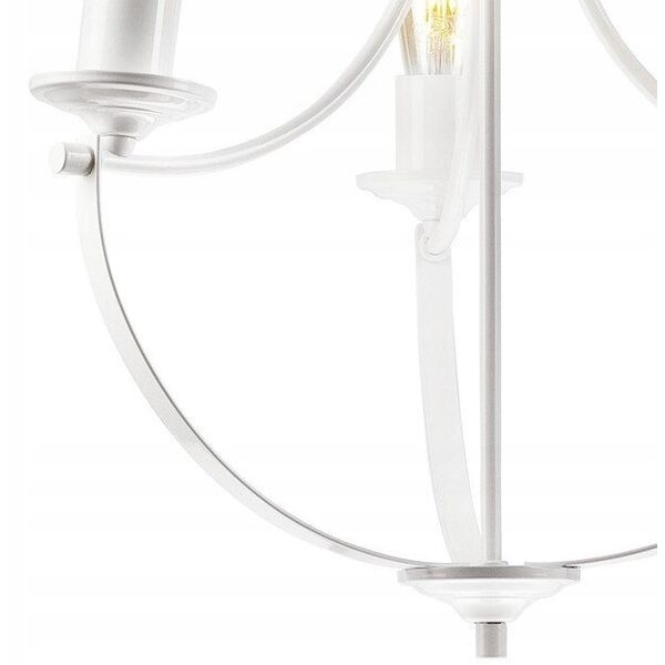 Lamkur Gina 45832 κρεμαστό φωτιστικό 3x60W E27 λευκό