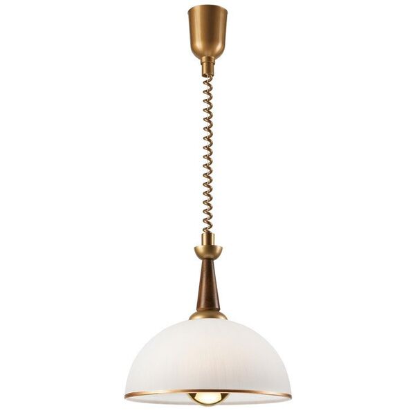 Φωτιστικό κρεμαστό Lamkur Chiara 50072 1x60W E27 χρυσό/ξύλινο