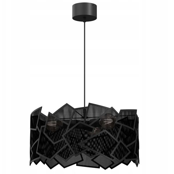 Φωτιστικό κρεμαστό Luminex Camo 550 με 3x15W E27 μαύρο