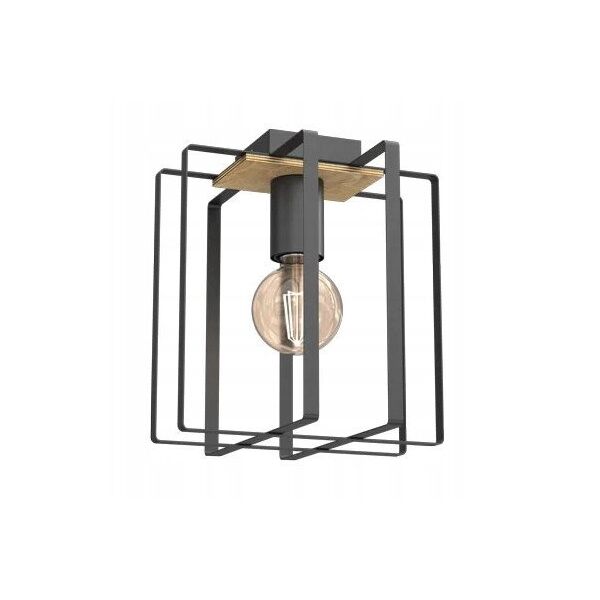 Luminex Kortez 4459 πλαφονιέρα λάμπα οροφής 1x15W E27 μαύρο/ξύλινο