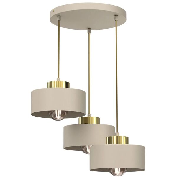 Luminex Marti 9932 πλαφονιέρα λυχνία οροφής 3x15W E27 λευκό/χρυσό