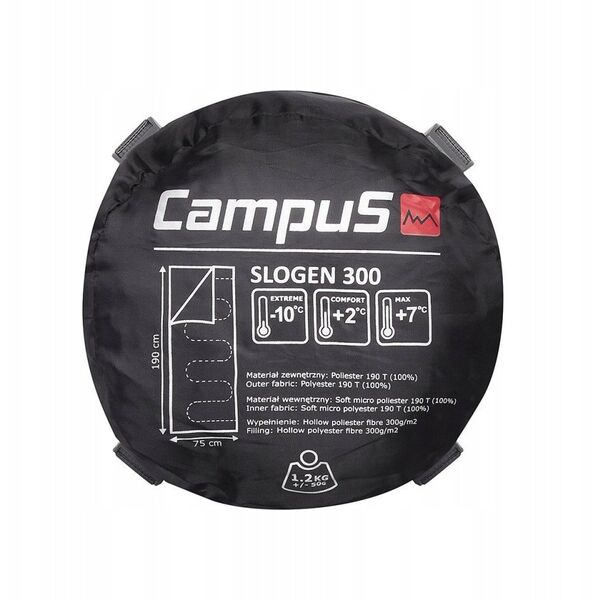 Σάκος Ύπνου Campus Slogen 300 Left CUL701123200 Czarne One size