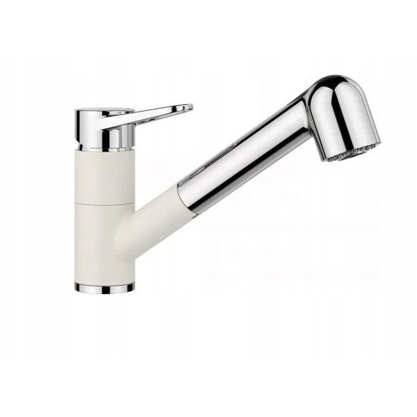 Μπαταρία WEGA-S II Silgranit-Look απαλό λευκό/χρώμιο με αποσπώμενο στόμιο