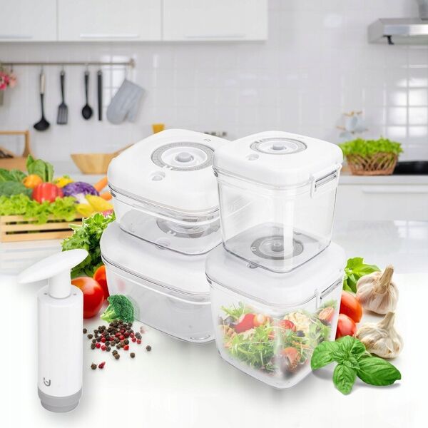 ΣΕΤ ΑΕΡΟΣΤΕΓΩΝ ΔΟΧΕΙΩΝ CLEVER KITCHEN ΛΕΥΚΟ