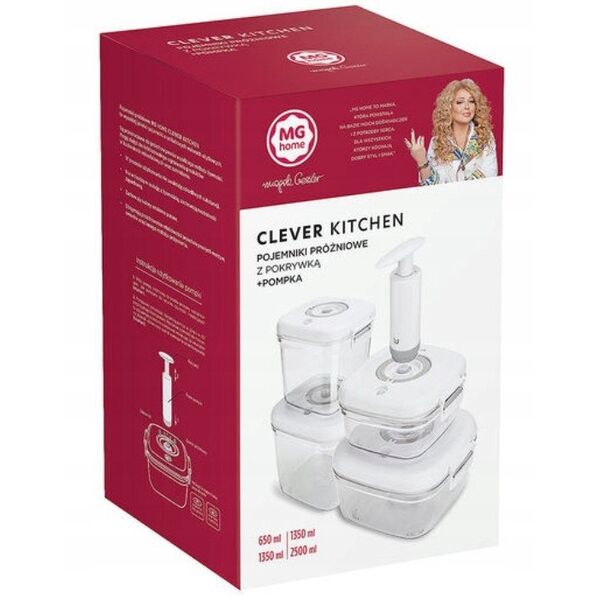 ΣΕΤ ΑΕΡΟΣΤΕΓΩΝ ΔΟΧΕΙΩΝ CLEVER KITCHEN ΛΕΥΚΟ