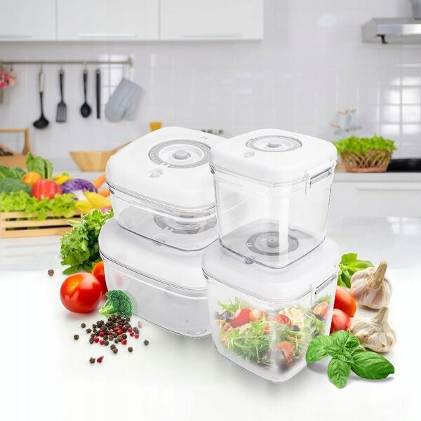 ΣΕΤ ΑΕΡΟΣΤΕΓΩΝ ΔΟΧΕΙΩΝ CLEVER KITCHEN ΛΕΥΚΟ