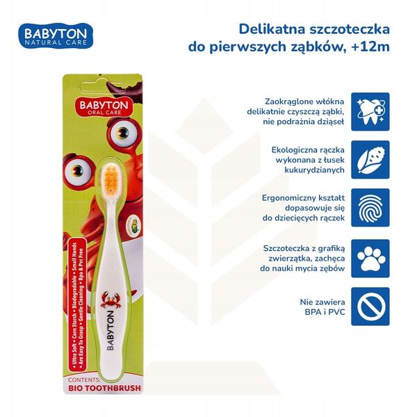 Babyton, Bio Οδοντόβουρτσα, Καβούρι, 12m+
