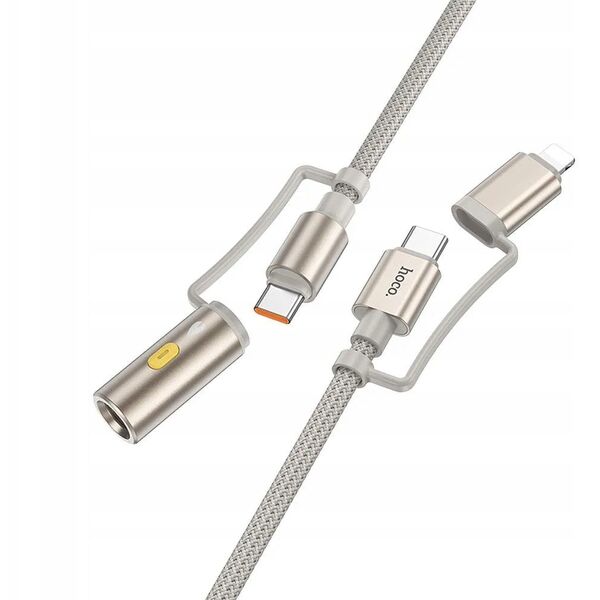 Καλώδιο HOCO All-in-one Τύπου C / Lightning σε Τύπου C / Φορτιστής αυτοκινήτου PD 3A 60W U138 1,2 m μαύρο