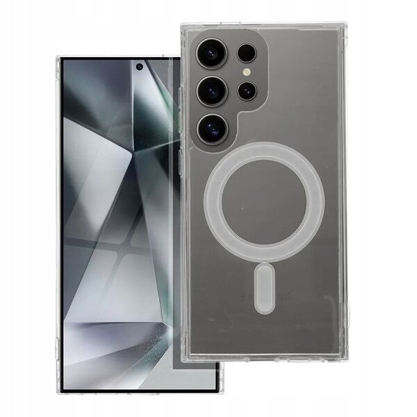 Θήκη CLEAR MAG COVER συμβατή με MagSafe για SAMSUNG A56 διαφανής