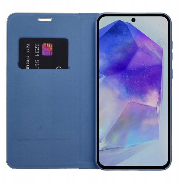 Θήκη LUNA Book Carbon για SAMSUNG A56 5G μπλε