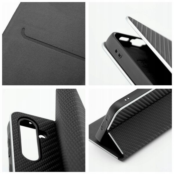 Θήκη LUNA Book Carbon για SAMSUNG A56 5G μαύρο
