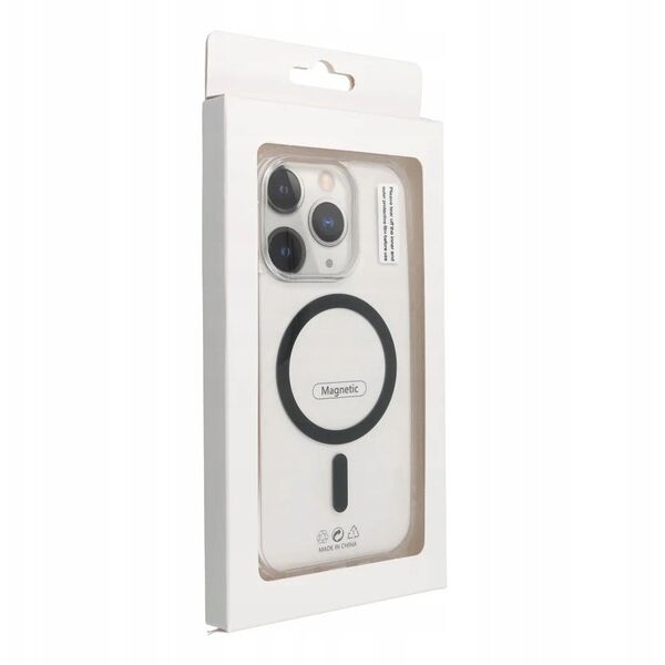 Drop Glue Colorful Ring Mag Cover συμβατό με MagSafe ταιριάζει στο IPHONE 14 PRO μαύρο