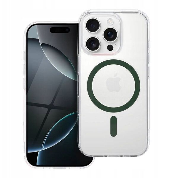 Drop Glue Colorful Ring Mag Cover συμβατό με MagSafe ταιριάζει με SAMSUNG A36 σκούρο πράσινο