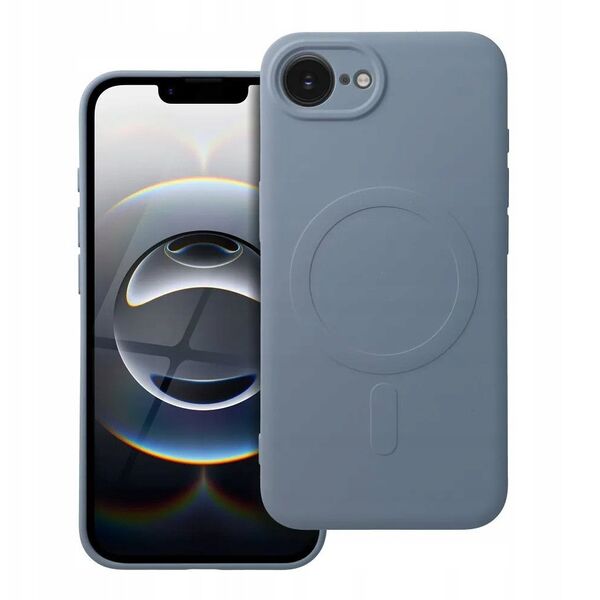 Θήκη SILICONE MAG COVER συμβατή με MagSafe για IPHONE 16e (SE 4 2025) ανοιχτό μπλε