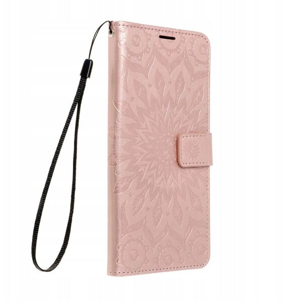 Θήκη MEZZO Book για IPHONE 16e (SE 4 2025) mandala ροζ χρυσό