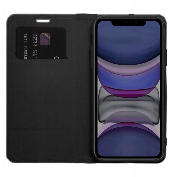 Θήκη LUNA Book Carbon για IPHONE 16e (SE 4 2025) μαύρο