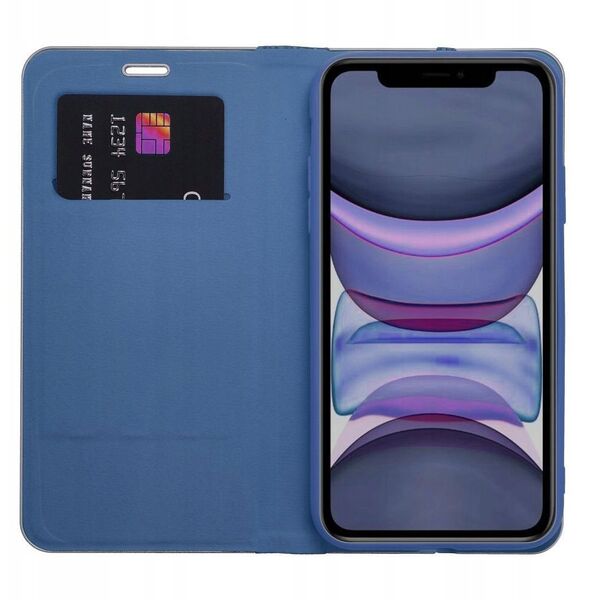 Θήκη LUNA Book Carbon για το IPHONE 16e (SE 4 2025) μπλε