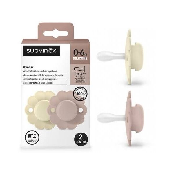 SUAVINEX - 308401-ΦΥΣΙΟΛΟΓΙΚΗ ΠΙΠΙΛΑ SX PRO ΣΙΛΙΚΟΝΗ 2ΤΜΧ/0-6Μ/WGRAY-PMAUVE/WONDER