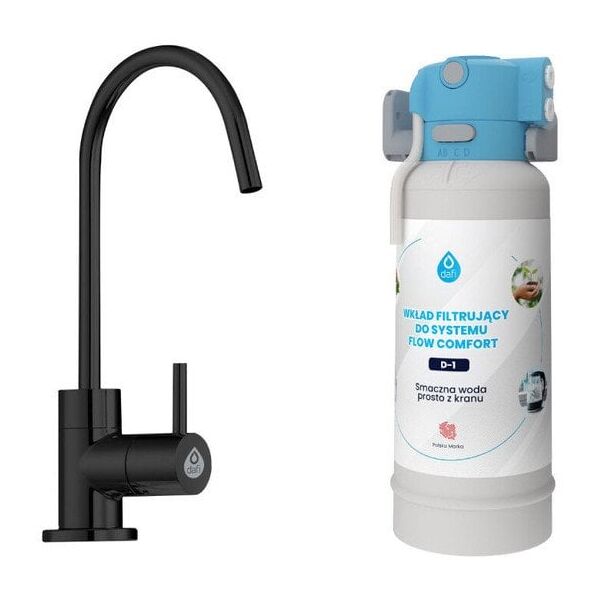 Flow Comfort + μπαταρία μονού μοχλού μαύρη