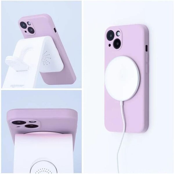 Θήκη SILICONE MAG COVER συμβατή με MagSafe για IPHONE 16e (SE 4 2025) ροζ