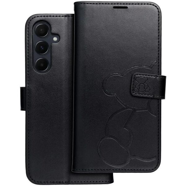 Θήκη βιβλίου MEZZO για SAMSUNG A55 5G teddy bear μαύρο