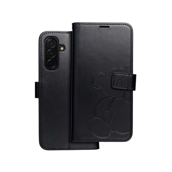 Θήκη βιβλίου MEZZO για SAMSUNG A55 5G teddy bear μαύρο