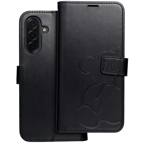 Θήκη MEZZO Book για SAMSUNG A56 5G teddy bear μαύρο