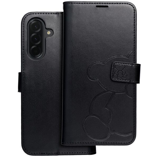Θήκη βιβλίου MEZZO για SAMSUNG A36 5G teddy bear μαύρο
