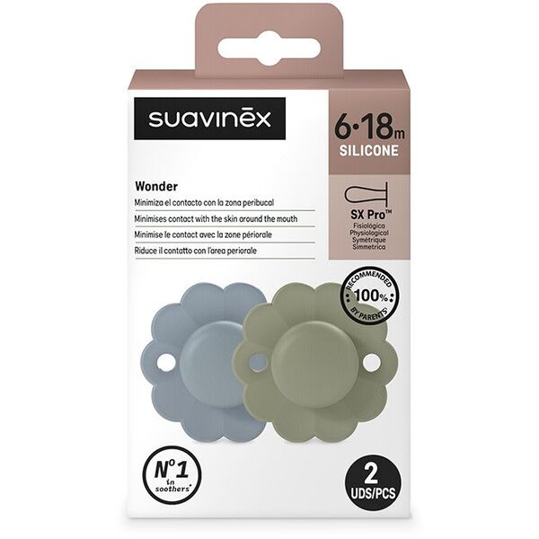 SUAVINEX - 308408-ΦΥΣΙΟΛΟΓΙΚΗ ΠΙΠΙΛΑ SX PRO ΣΙΛΙΚΟΝΗ 2ΤΜΧ/6-18Μ/ΛΙΜΝΗ-ΠΡΑΣΙΝΟ/ΘΑΥΜΑ