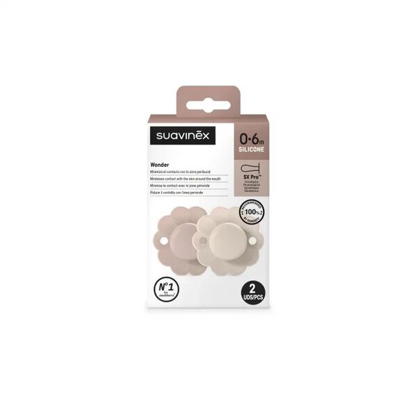 SUAVINEX - 308400-ΦΥΣΙΟΛΟΓΙΚΗ ΠΙΠΙΛΑ SX PRO ΣΙΛΙΚΟΝΗ 2ΤΜΧ/0-6Μ/ΡΟΖ-ΜΑΥΡΟ/ΘΑΥΜΑ
