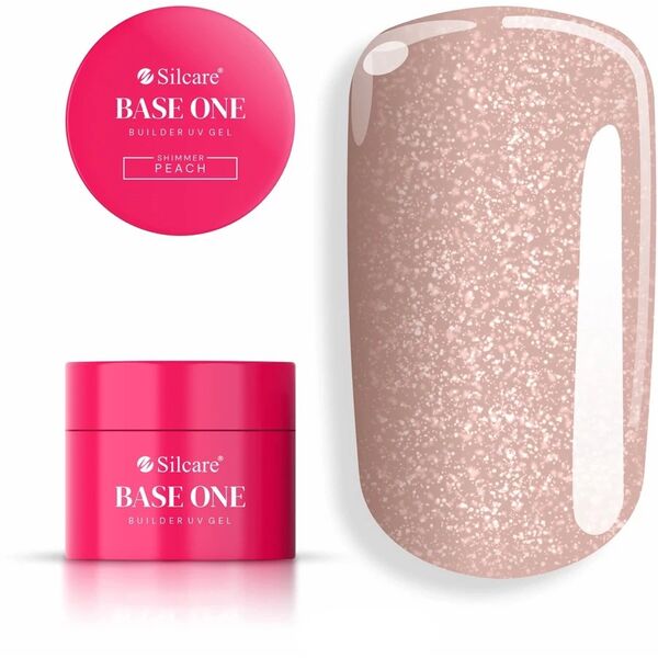 SILCARE_Base One Buldier Gel τζελ κατασκευής νυχιών Shimmer Peach 50g