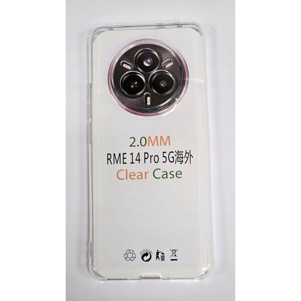 Θήκη CLEAR CASE 2 mm για REALME 14 PRO (προστασία κάμερας) διάφανη