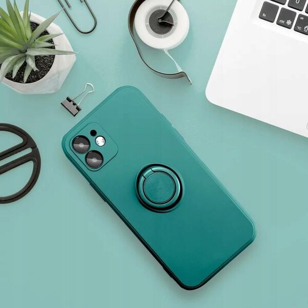 Θήκη SILICONE RING για XIAOMI Redmi Note 14 4G (GLOBAL - 164,84mm x 78,15mm x 8,16mm) πράσινο