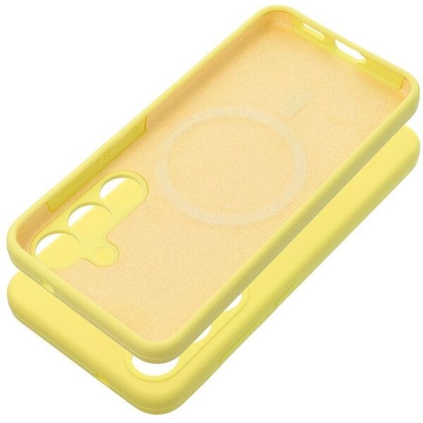 Θήκη SILICONE 2mm για IPHONE 16 Plus συμβατή με MagSafe κίτρινο