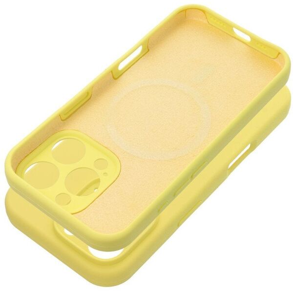 Θήκη SILICONE 2mm για IPHONE 16 Plus συμβατή με MagSafe κίτρινο