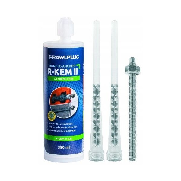 Rawlplug R-KEM II Πολυεστερική ρητίνη χωρίς στυρένιο 175 ml - 10τμχ - R-KEM-II-175