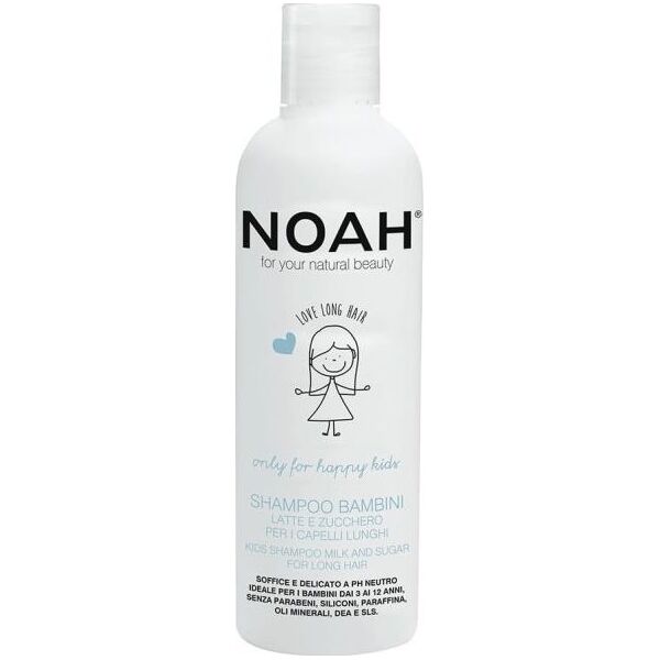 Noah Vaikiškas plaukų šampūnas su pienu ir cukrumi ilgiems plaukams Noah 250 ml