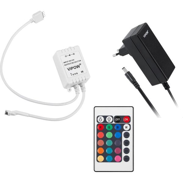 Taśma LED Vipow Zestaw oświetleniowy (sznur diodowy 150x5050SMD + zasilacz + kontroler kolorów)