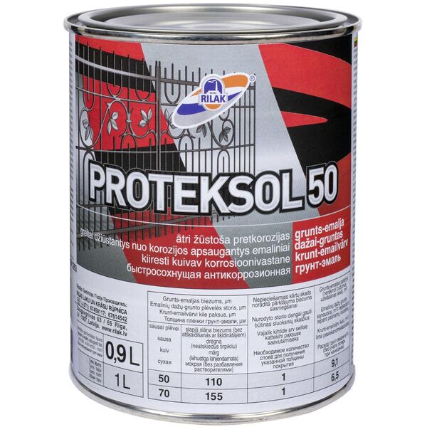 Rilak PRIMER-ENAMEL PROTEKSOL-50 ΓΚΡΙ 0,9L