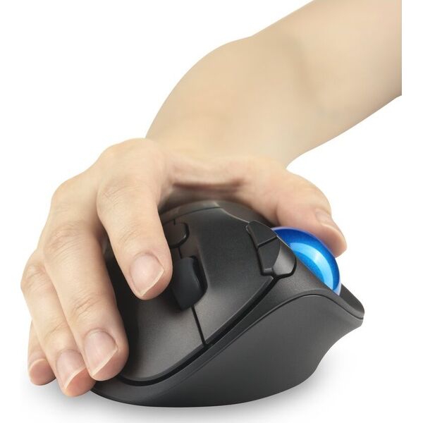 Kensington ProFit Ergo TB450 Trackball Ασύρματο Ποντίκι, RF Ασύρματο + Bluetooth, 1600 DPI, Μαύρο/Μπλε