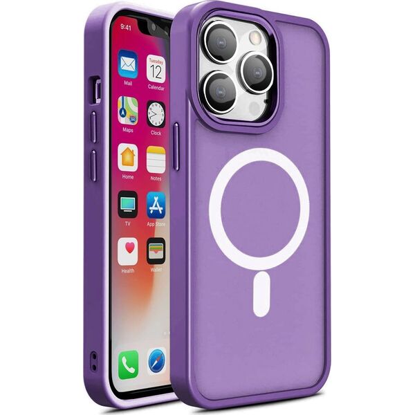 Hurtel Magnetyczne etui z MagSafe Color Matte Case do iPhone 15 Plus - fioletowe