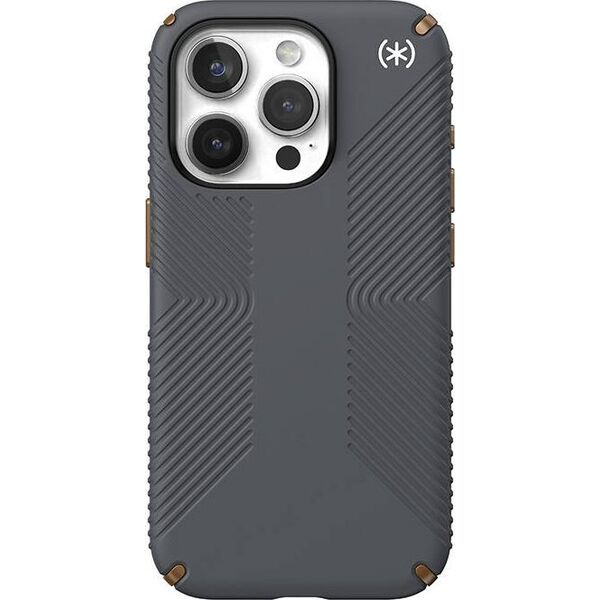 Speck Speck Presidio2 Grip - Etui iPhone 15 Pro (Charcoal Grey / Cool Bronze / White)