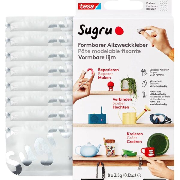 Pistolet do kleju Tesa tesa Sugru formbarer Allzweckkleber 8er Weiss