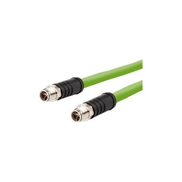 Triton METZ CONNECT Kabel połączeniowy M12 męski - M12 męski, 8-stykowy z kodem X, prosty-prawy, moment obrotowy, 10 m