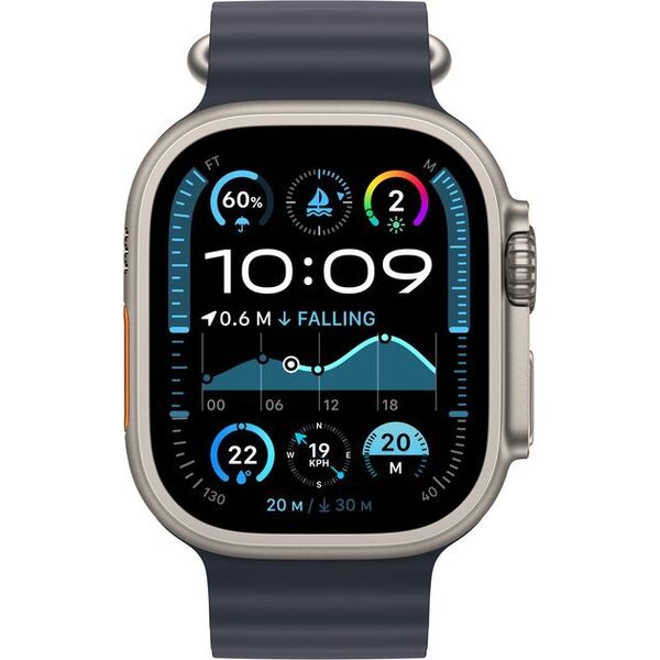 Smartwatch Apple Watch Ultra 2 GPS + Cellular 49mm Titanium Case Ocean Band Granatowy (MX4D3)