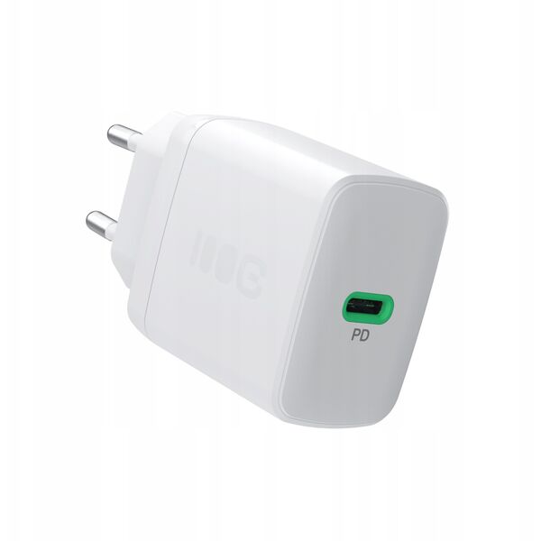 Φορτιστής τοίχου Greencell PowerSource Solo30 Λευκός 30W USB-C Power Delivery
