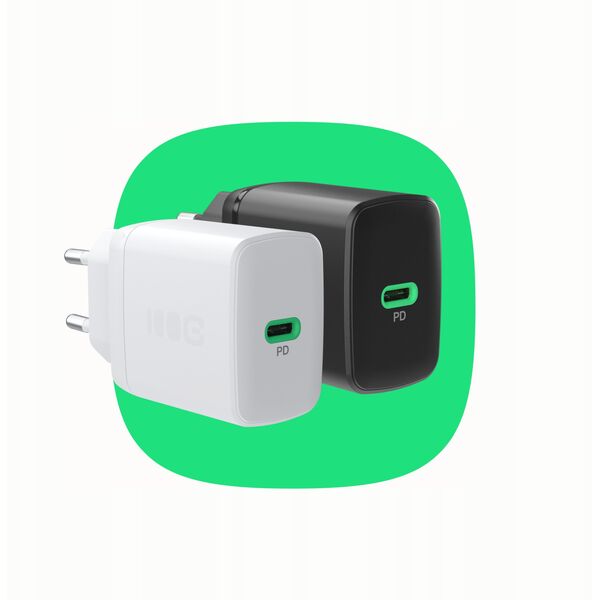 Φορτιστής τοίχου Greencell PowerSource Solo30 Λευκός 30W USB-C Power Delivery